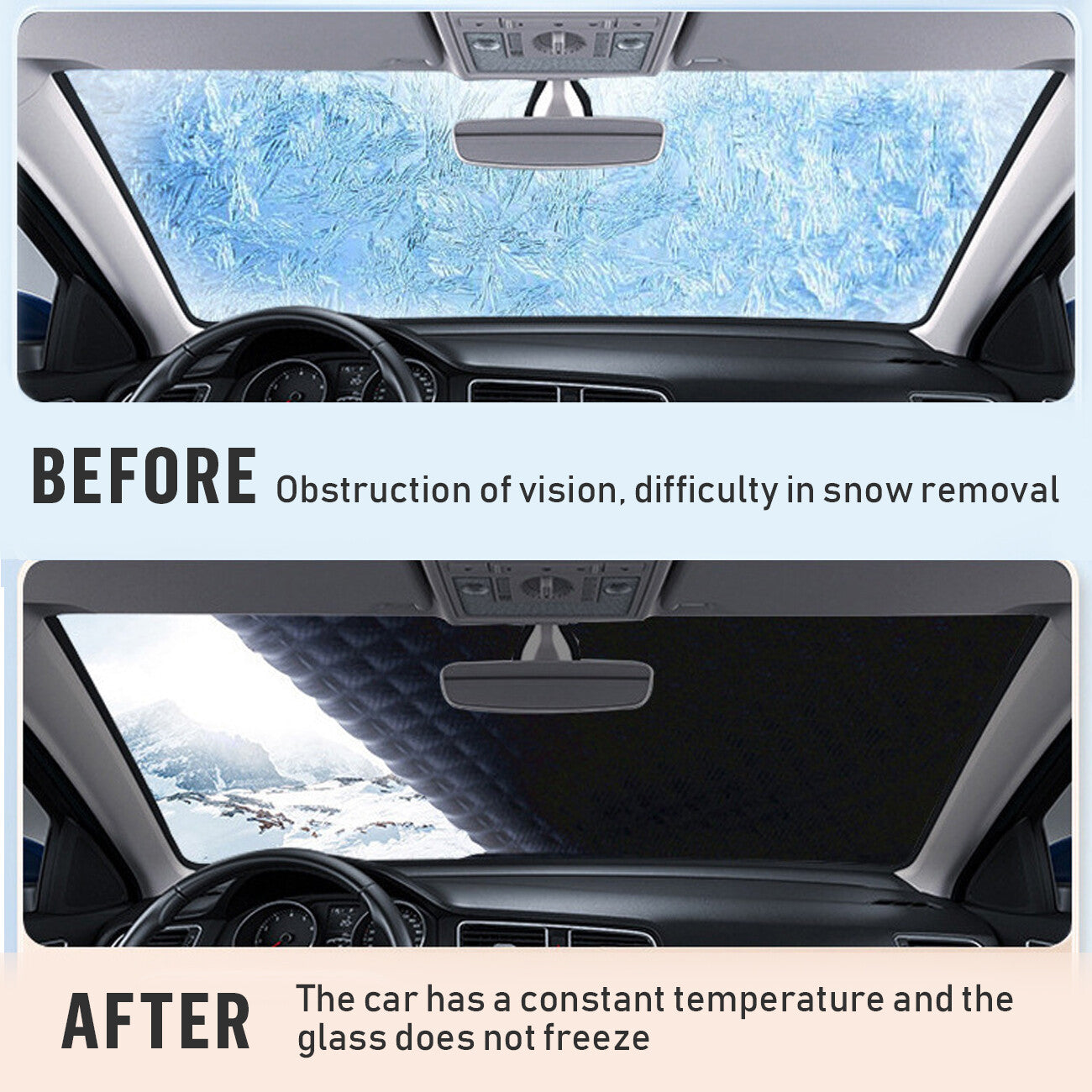 Magnetic Windshield Ice Cover