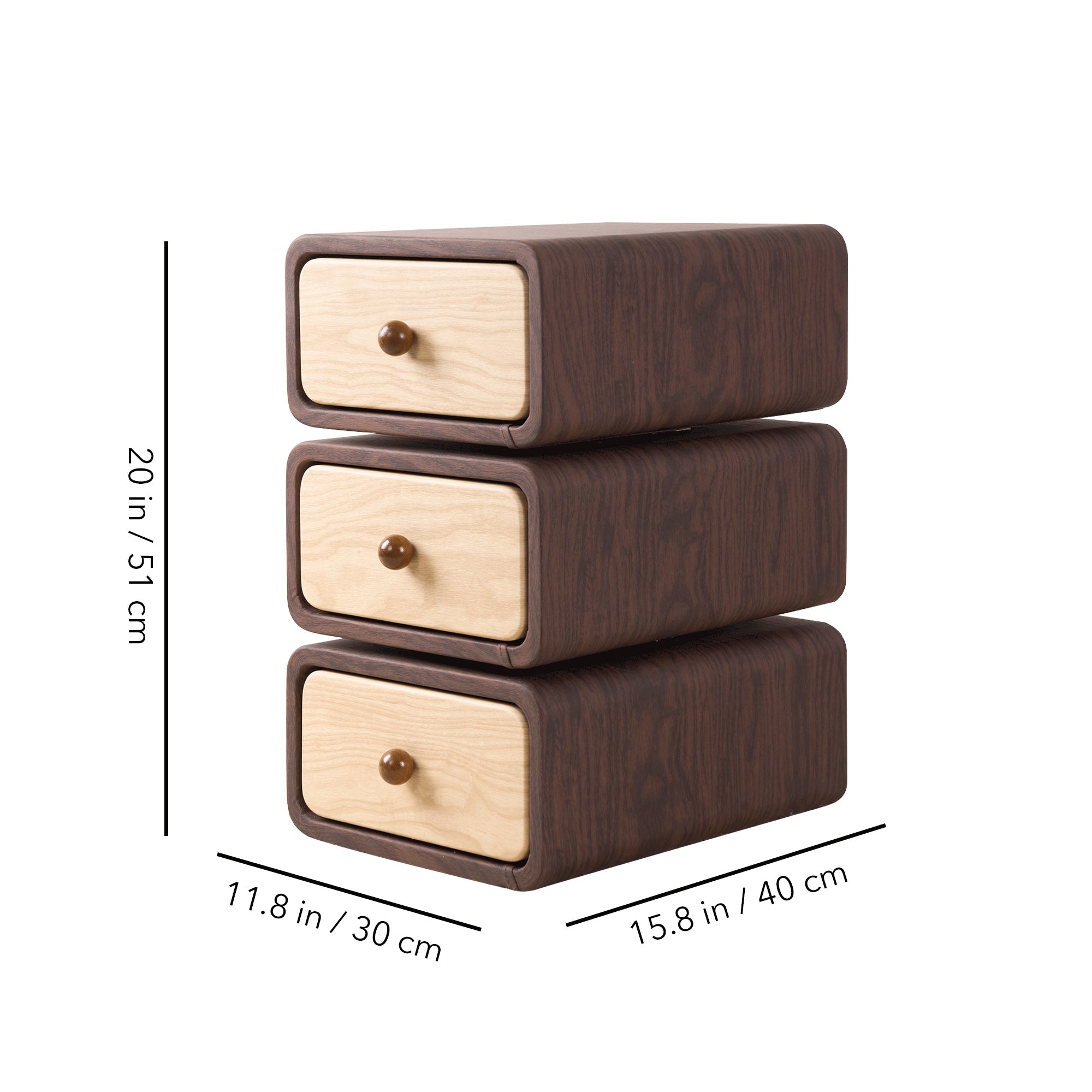 Wooden Stackable Nightstand