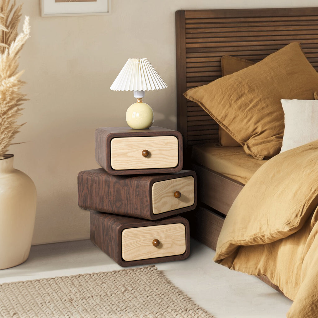Wooden Stackable Nightstand