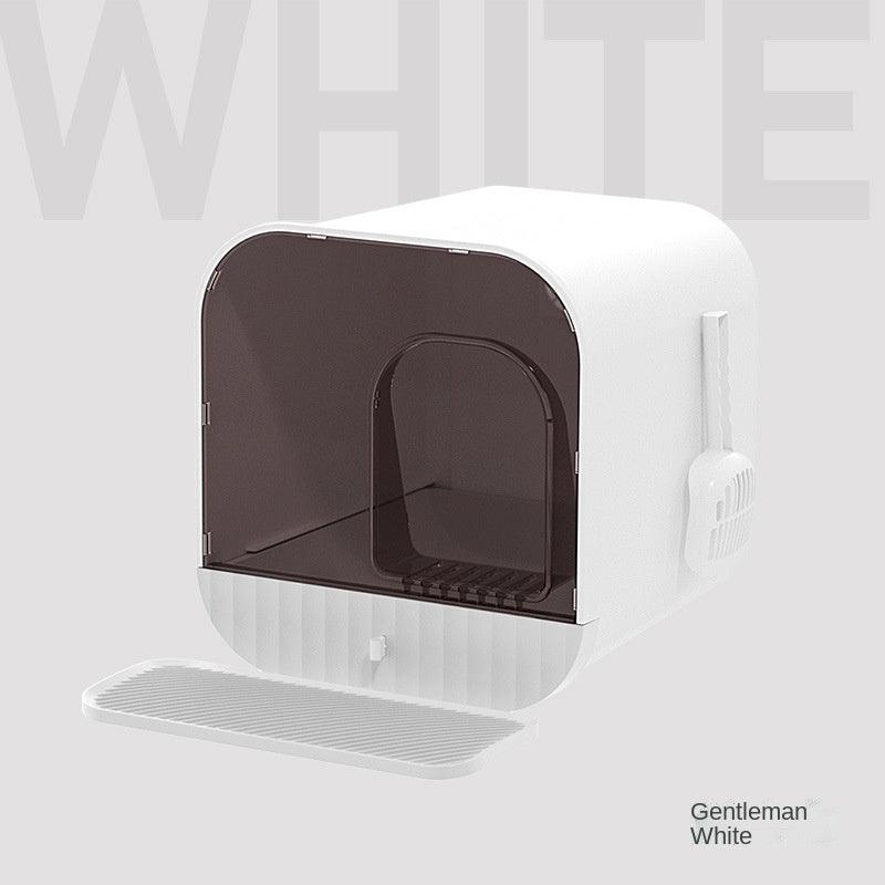 Splash-Proof Cat Litter Box With Drawer